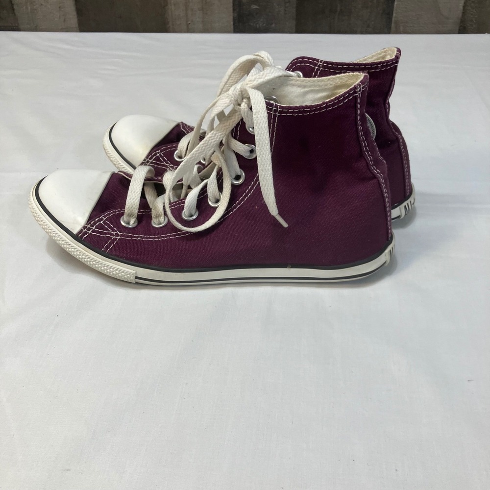 Converse Chuck Taylor All Star High Top‎ Purple Canvas Sneakers Mens 4 Womens 6 - Picture 5 of 8
